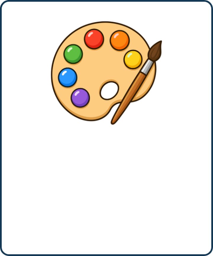 Paint palette with brush