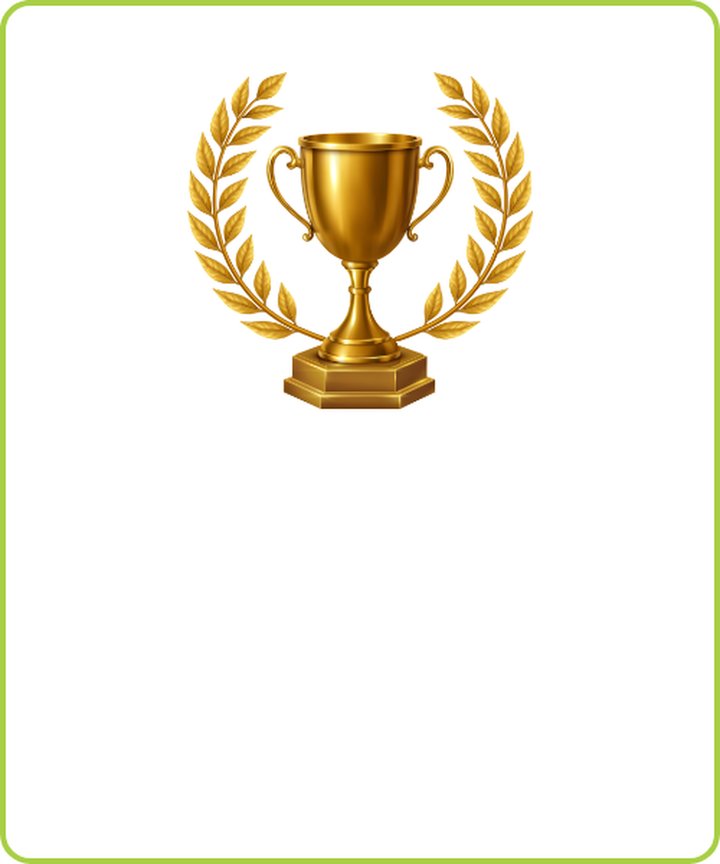 Gold trophy with laurels